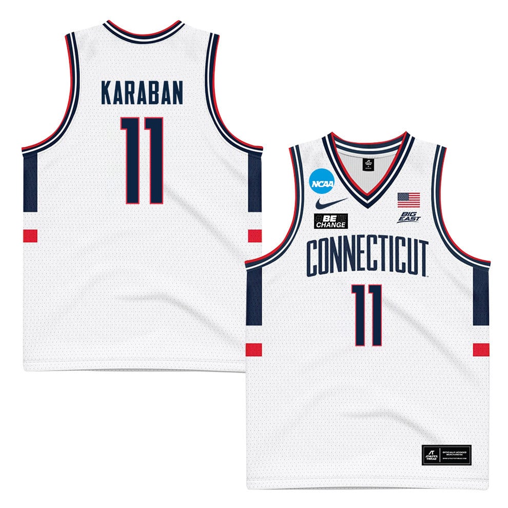 Alex Karaban 11 UConn Huskies 2024 White Unisex NCAA Jersey Unisex
