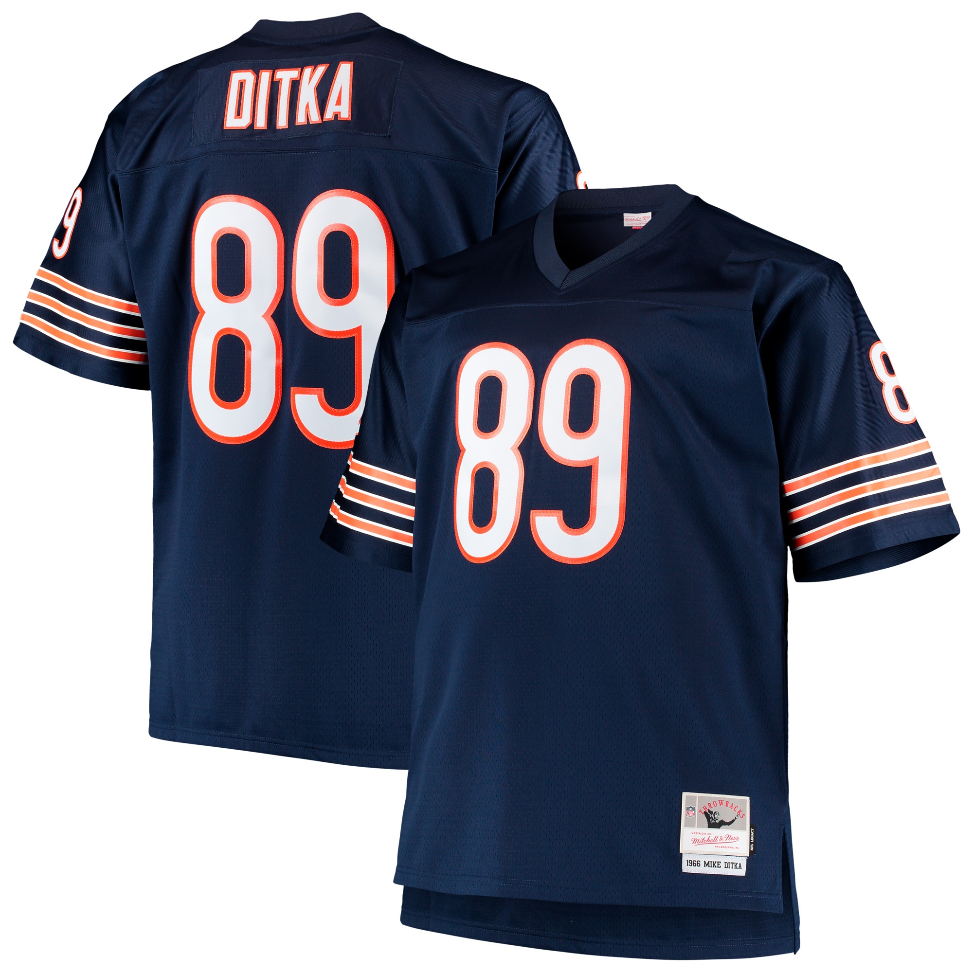 Chicago Bears Mike Ditka Mitchell Ness Navy Big Tall 1966 Retired Player NFL Jersey Men's