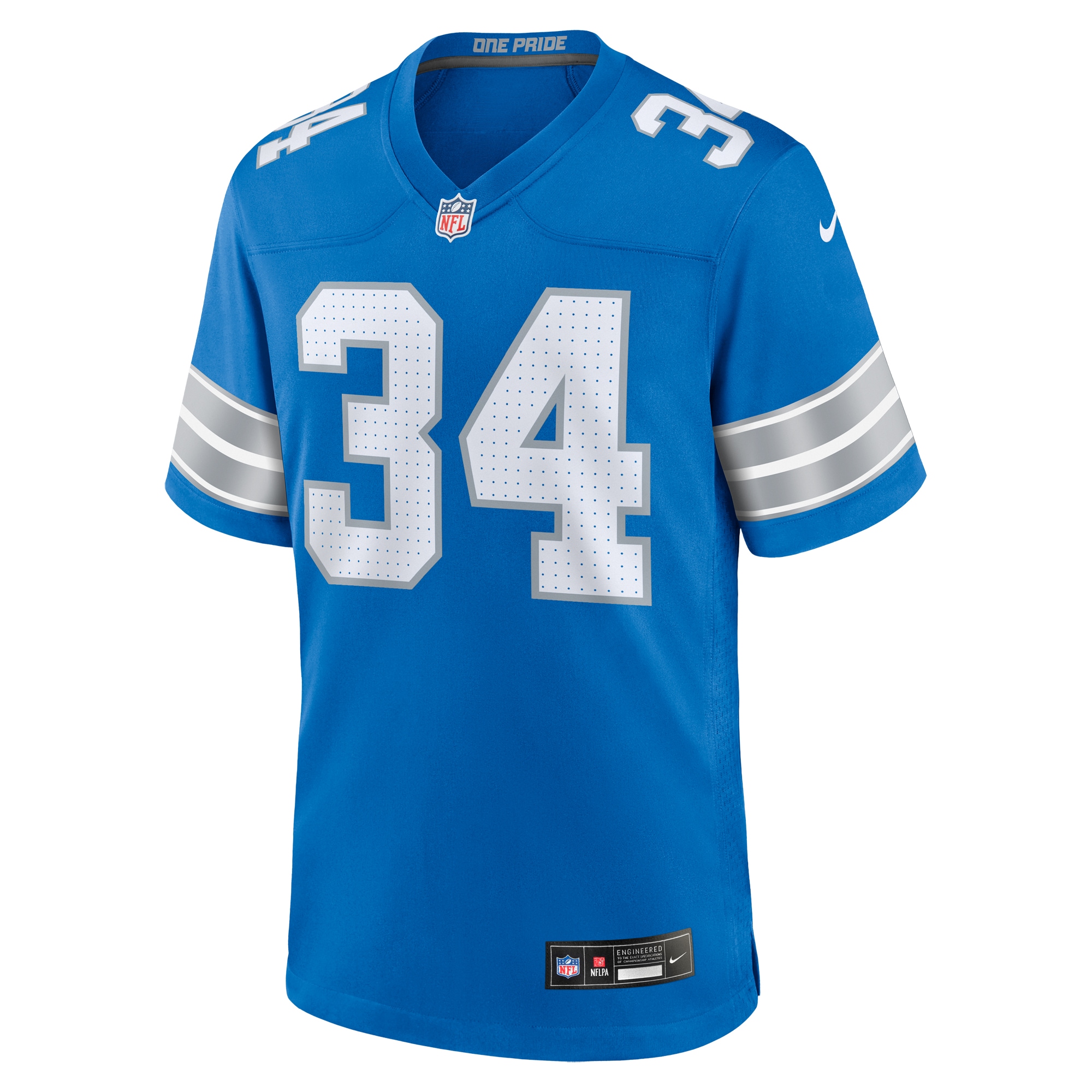 Detroit Lions Alex Anzalone Blue Game NFL Jersey Men's