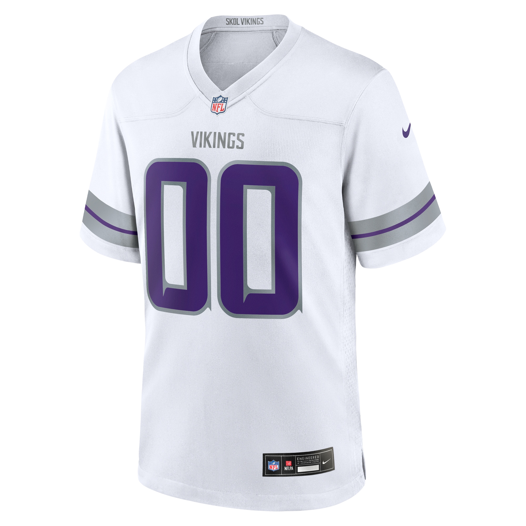 Minnesota Vikings White Alternate Custom Game NFL Jersey Men's