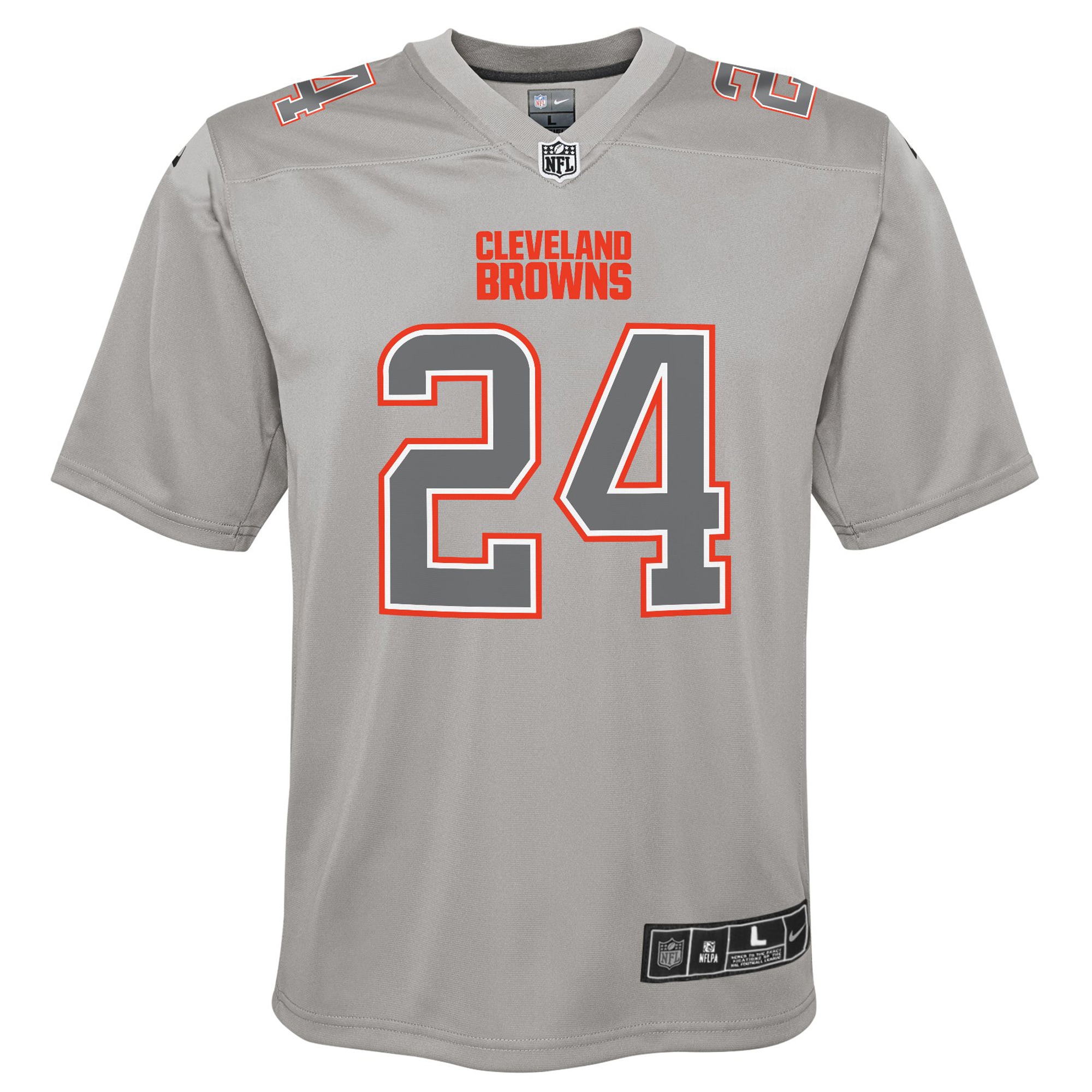 Cleveland Browns Nick Chubb Gray Atmosphere Game NFL Jersey Youth