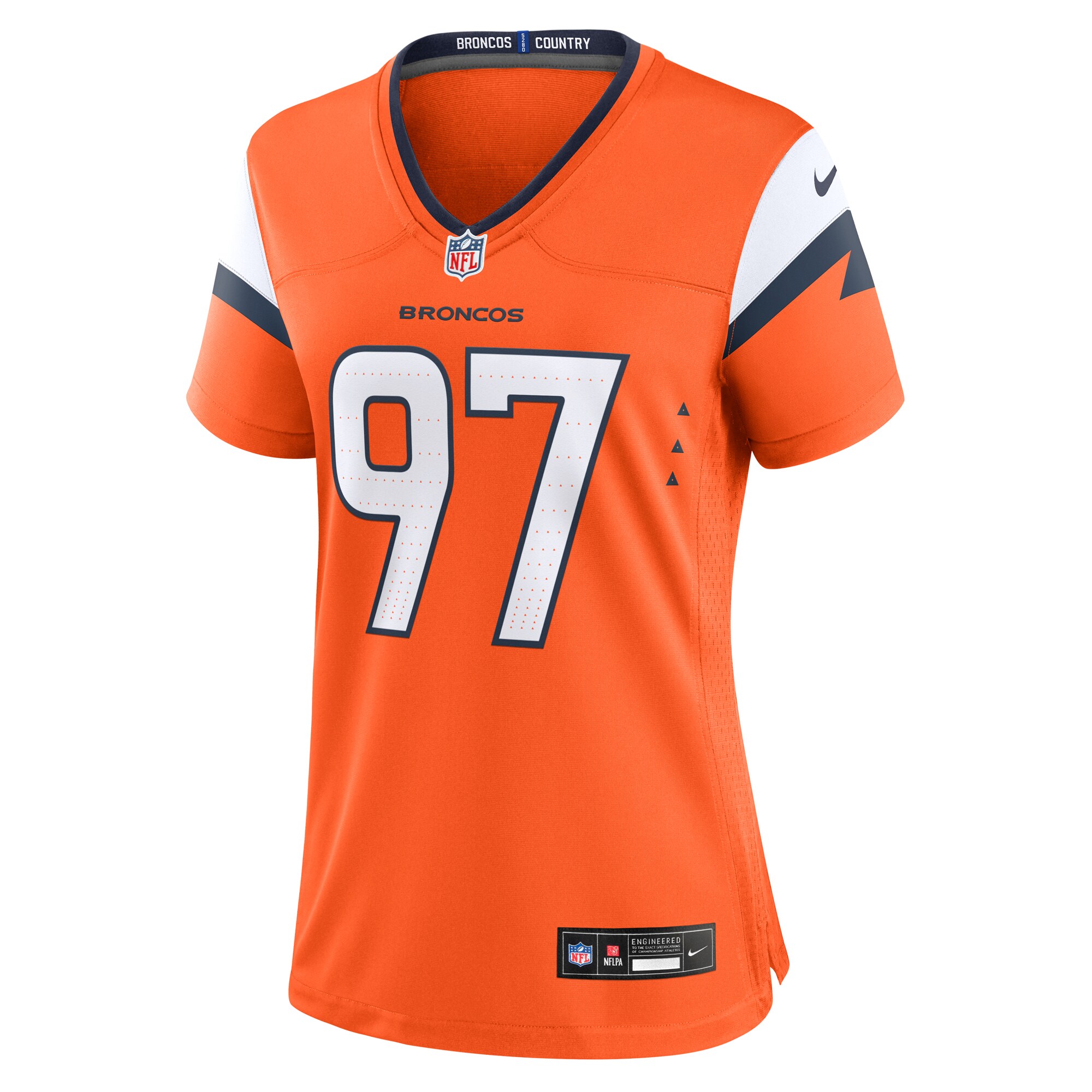 Denver Broncos Malcolm Roach Orange Team Game NFL Jersey Women's