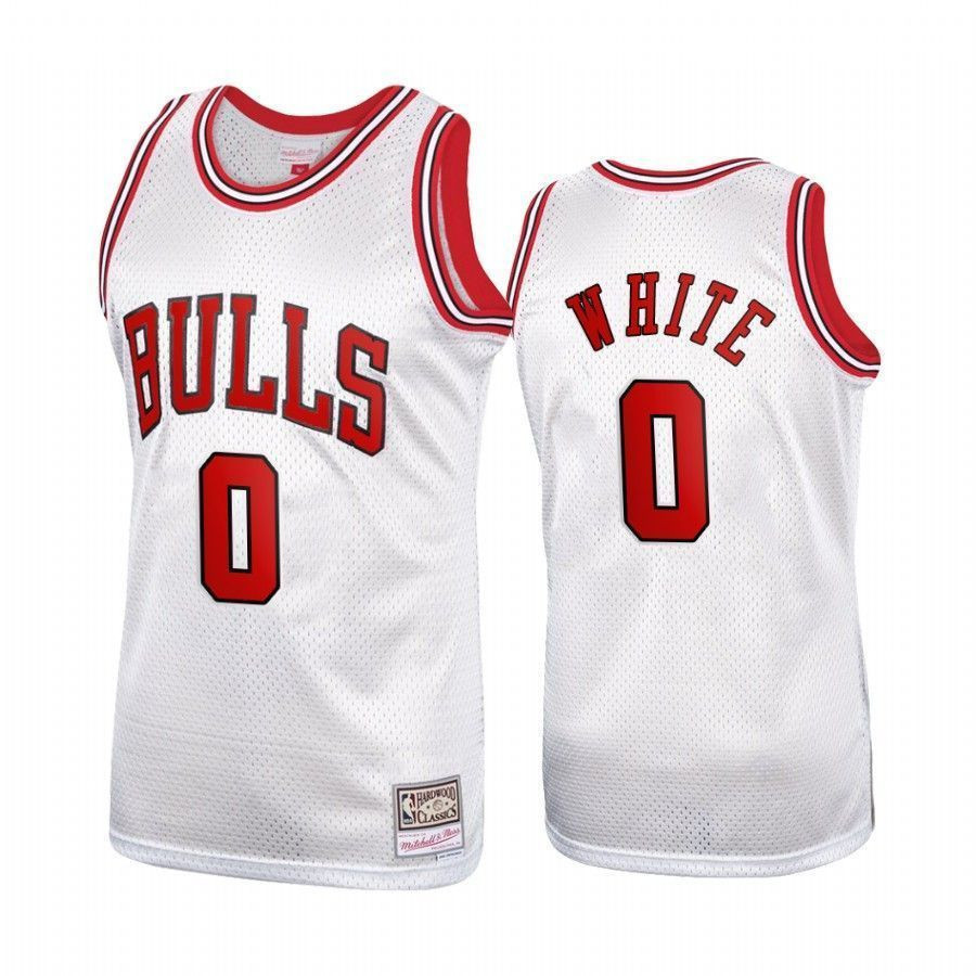 Cob White 0 Chicago Bulls Platinum Hardwood Classics NBA Jersey Men's