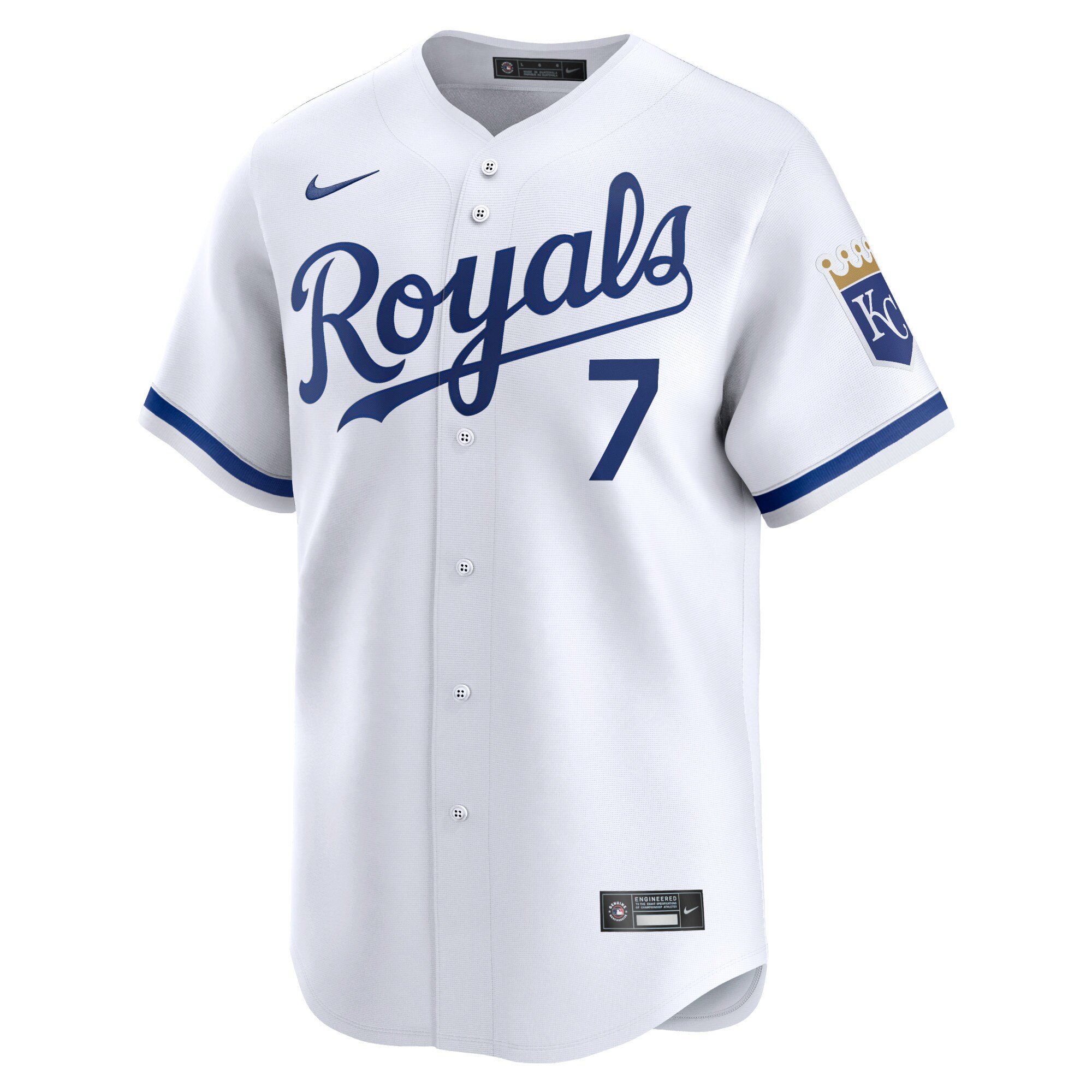 Kansas City Royals Bobby Witt Jr. White Home Limited Player MLB Jersey Men's