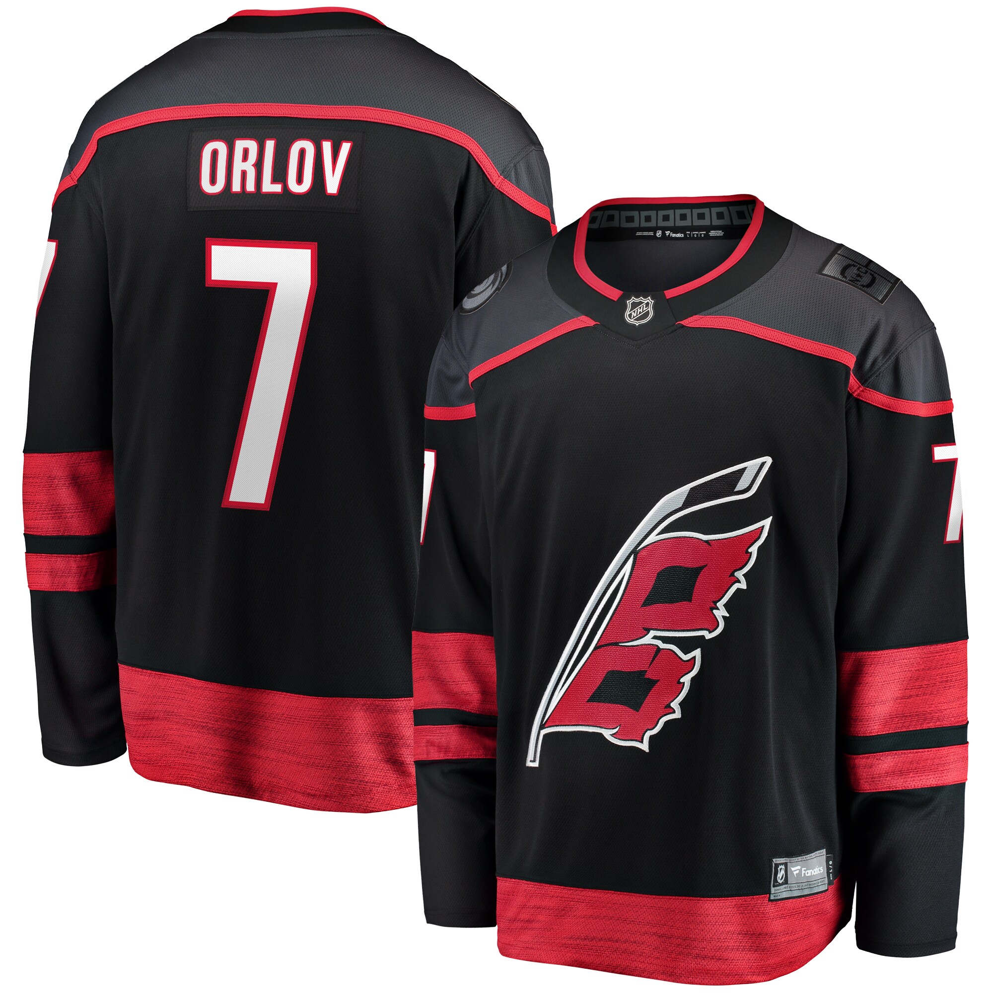 Carolina Hurricanes Dmitry Orlov Black Home Breakaway NHL Jersey Men's
