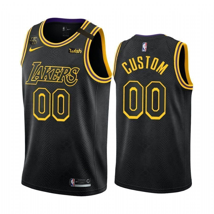 Los Angeles Lakers Custom 00 Black Mamba Inspired City NBA Jersey Men's