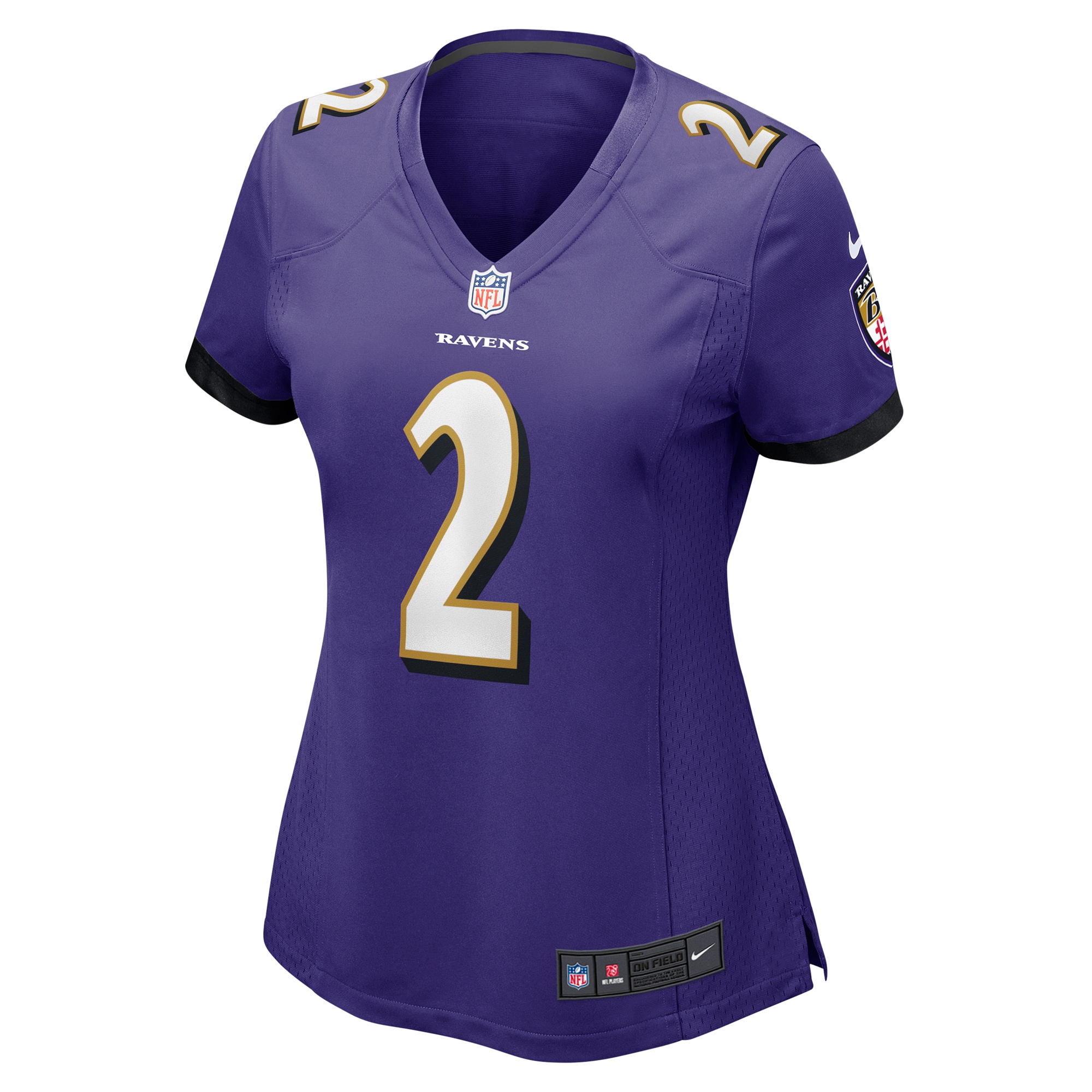 Baltimore Ravens Nate Wiggins Purple Game NFL Jersey Women's