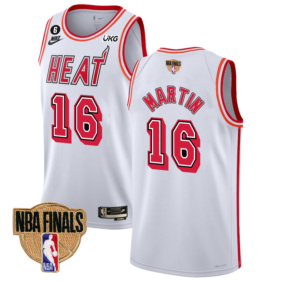 Caleb Martin 16 Miami Heat Final Champions 2023 Swingman Classic Editio White NBA Jersey Men's