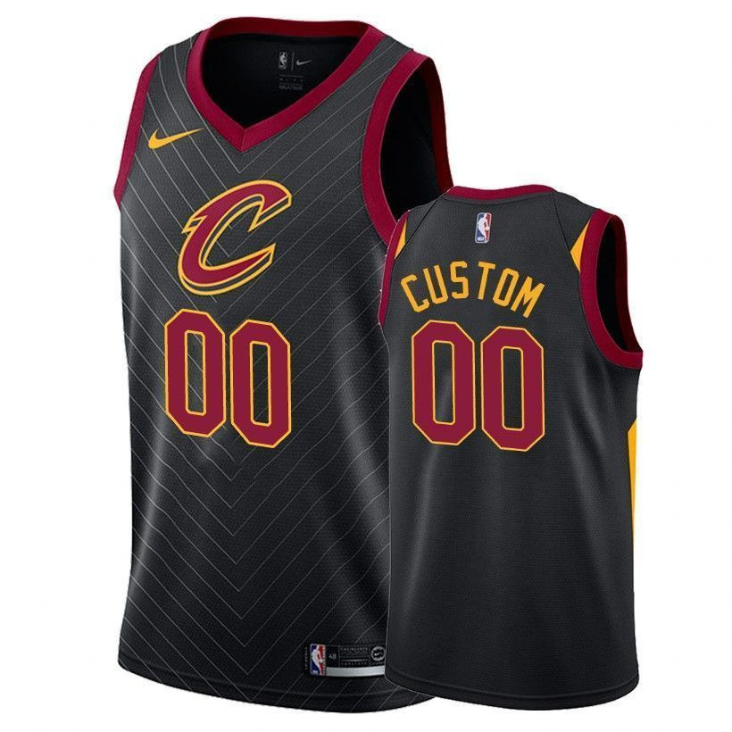 Cleveland Cavaliers Custom 00 Statet Black NBA Jersey Men's
