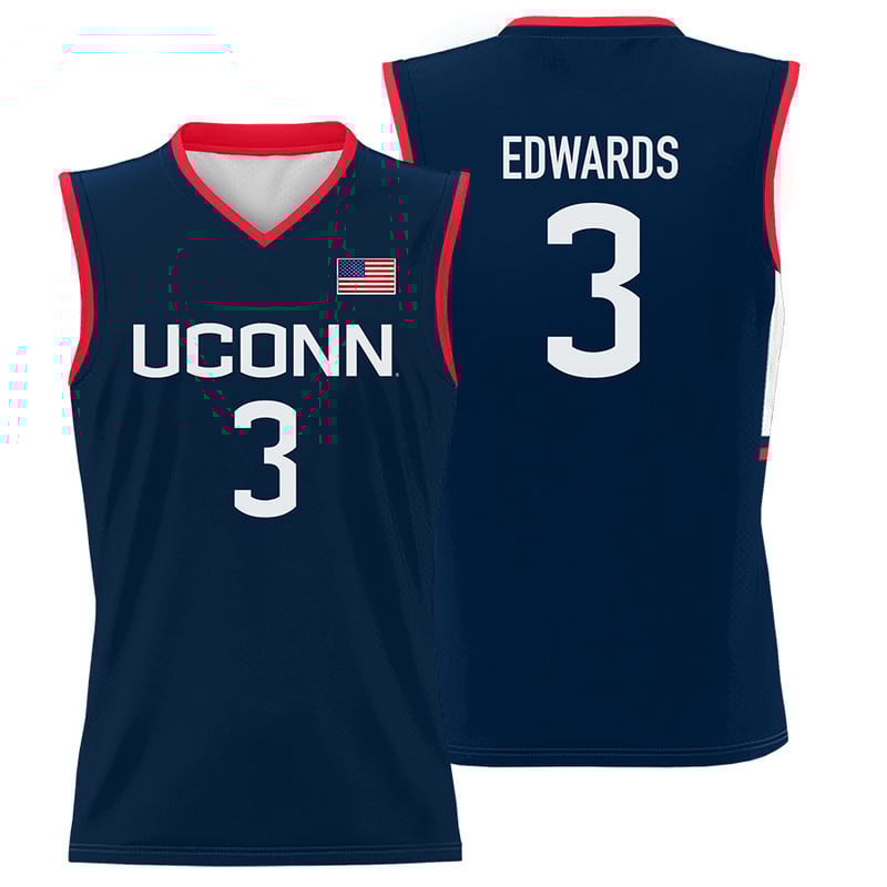 Aaliyah Edwards #3 UConn Huskies Navy NCAA Jersey Men's
