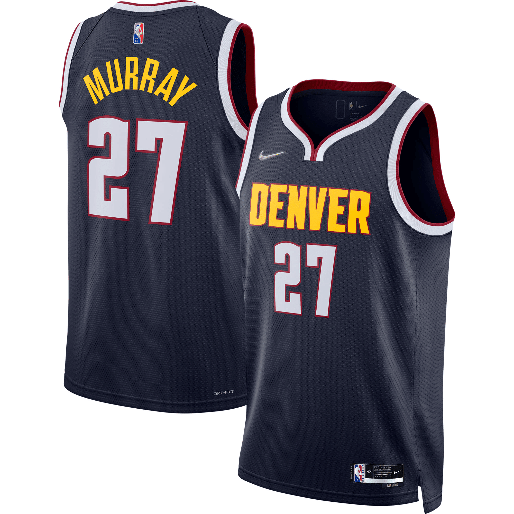 Jamal Murray Denver Nuggets Diamond Swingman Icon Edition Navy NBA Jersey Men's