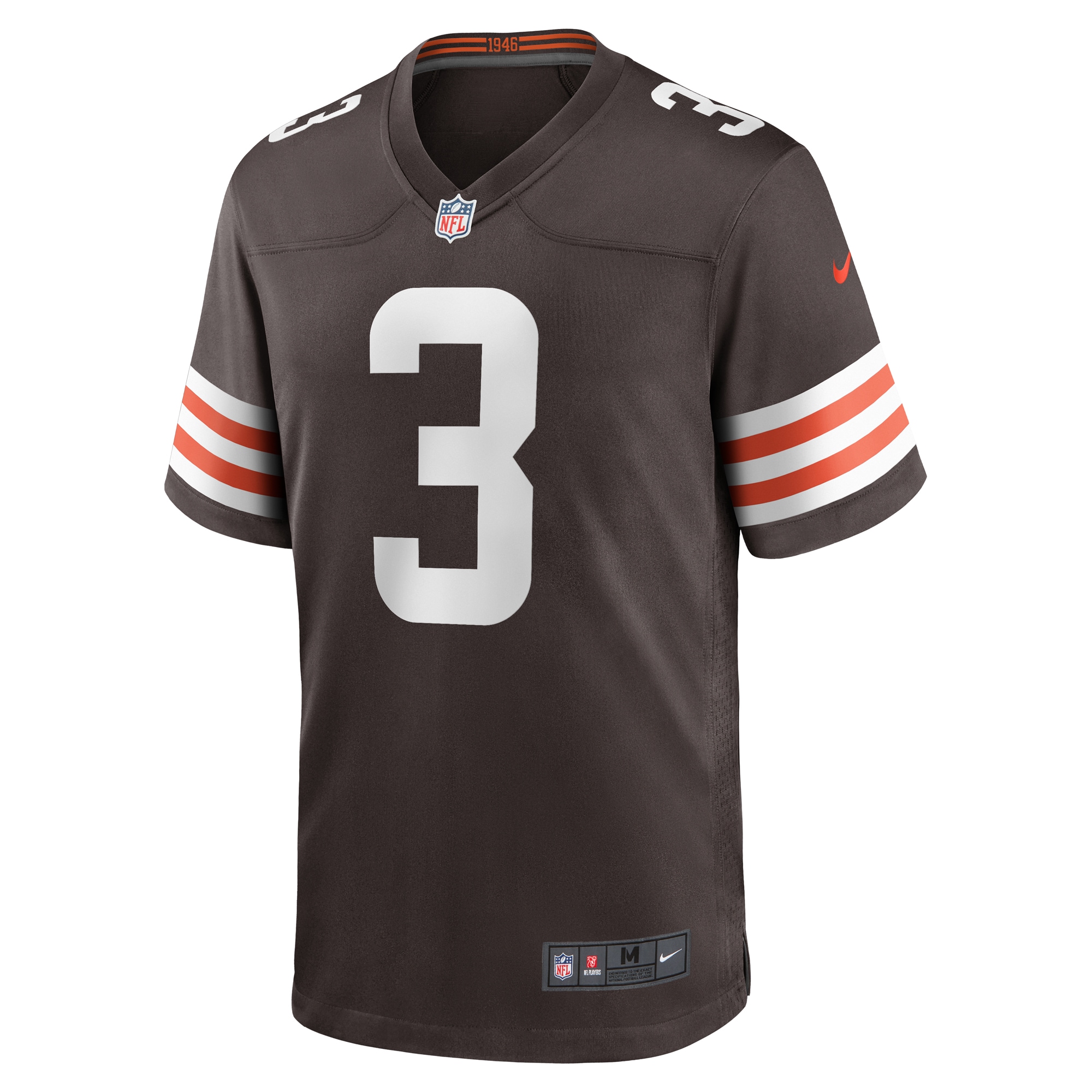 Cleveland Browns Marquise Goodwin Brown Team Game NFL Jersey Men's