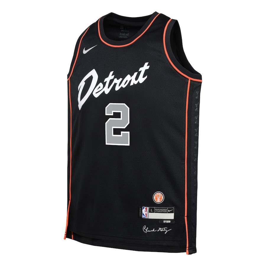 Cade Cunningham 2 Detroit Pistons 2023/24 City Edition Swingma Black NBA Jersey Youth