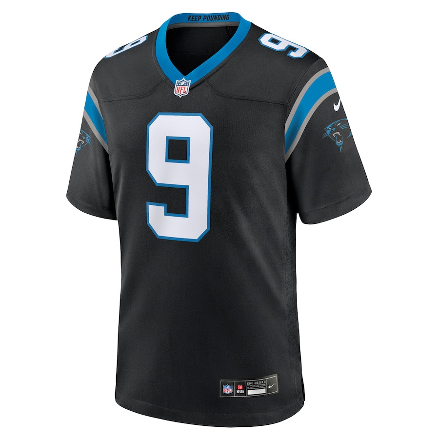 Bryce Young 9 Carolina Panthers Team Game Black NFL Jersey Men's