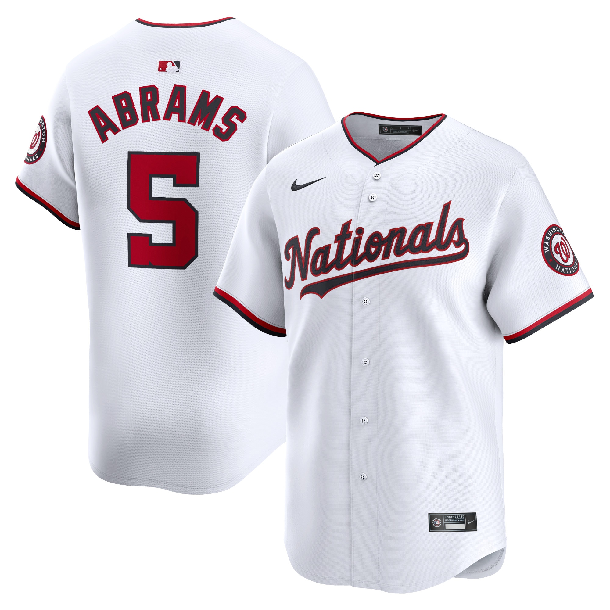 Washington Nationals CJ Abrams White Home Limited Player MLB Jersey Youth