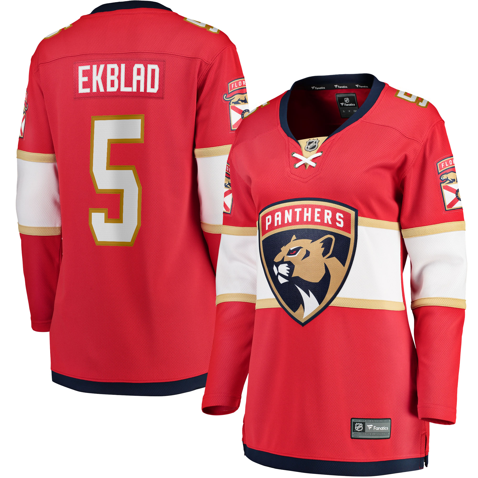 Florida Panthers Aaron Ekblad Red Home Team Breakaway Player NHL Jersey Women's