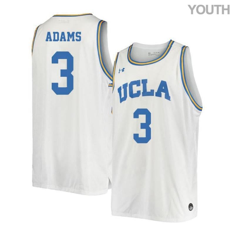 3 Jordan Adam White Retro Elite UCLA Bruins NCAA Jersey Youth
