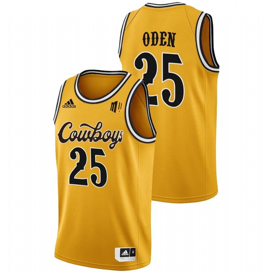 Wyoming Cowboys Jeremiah Oden 25 2022 Gold College NCAA Jersey Men's