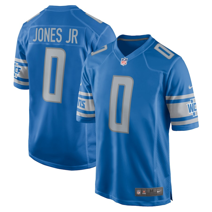 Marvin Jones Jr. 0 Detroit Lions Game Blue NFL Jersey Men's
