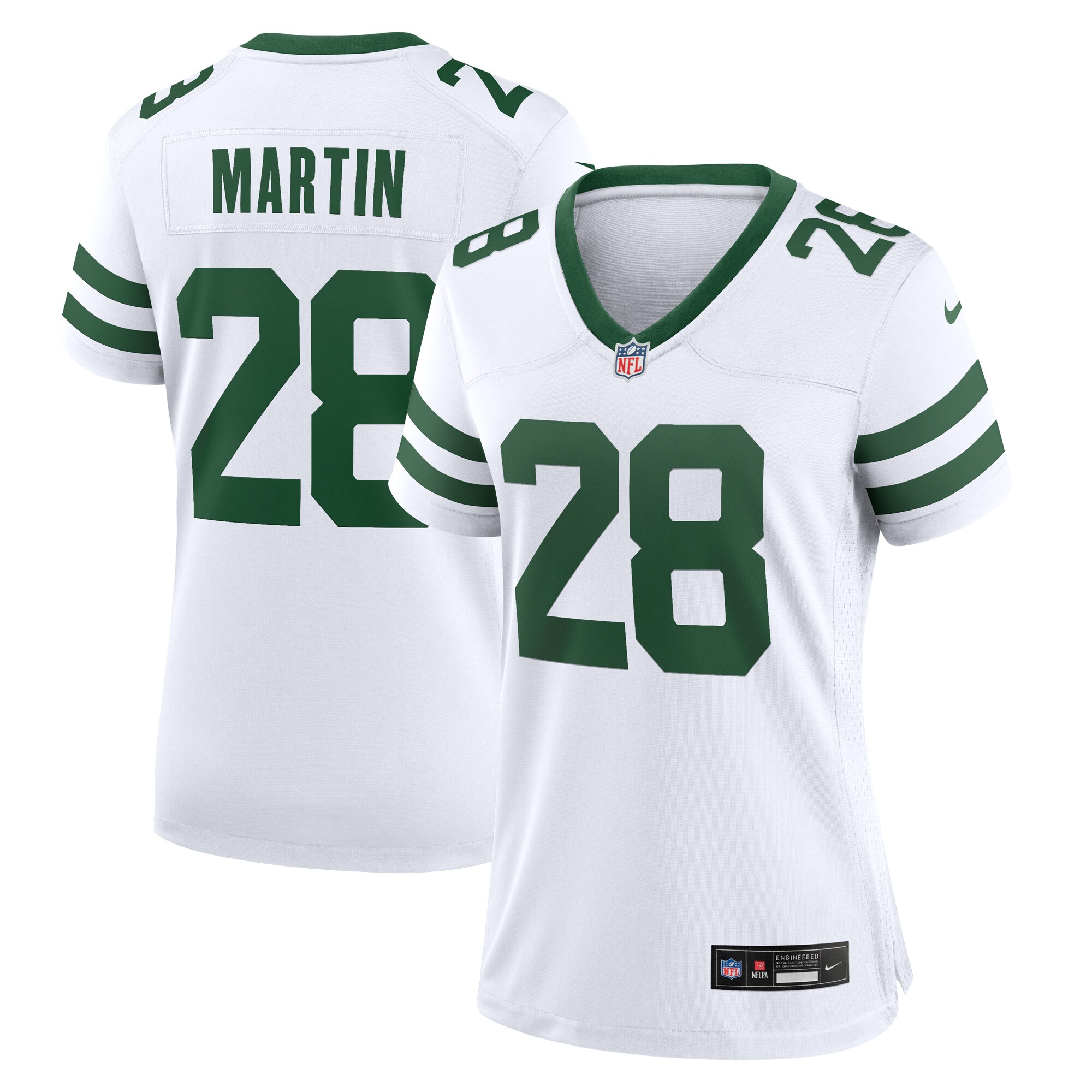 New York Jets Curtis Martin White Legacy Retired Player Game NFL Jersey Women's