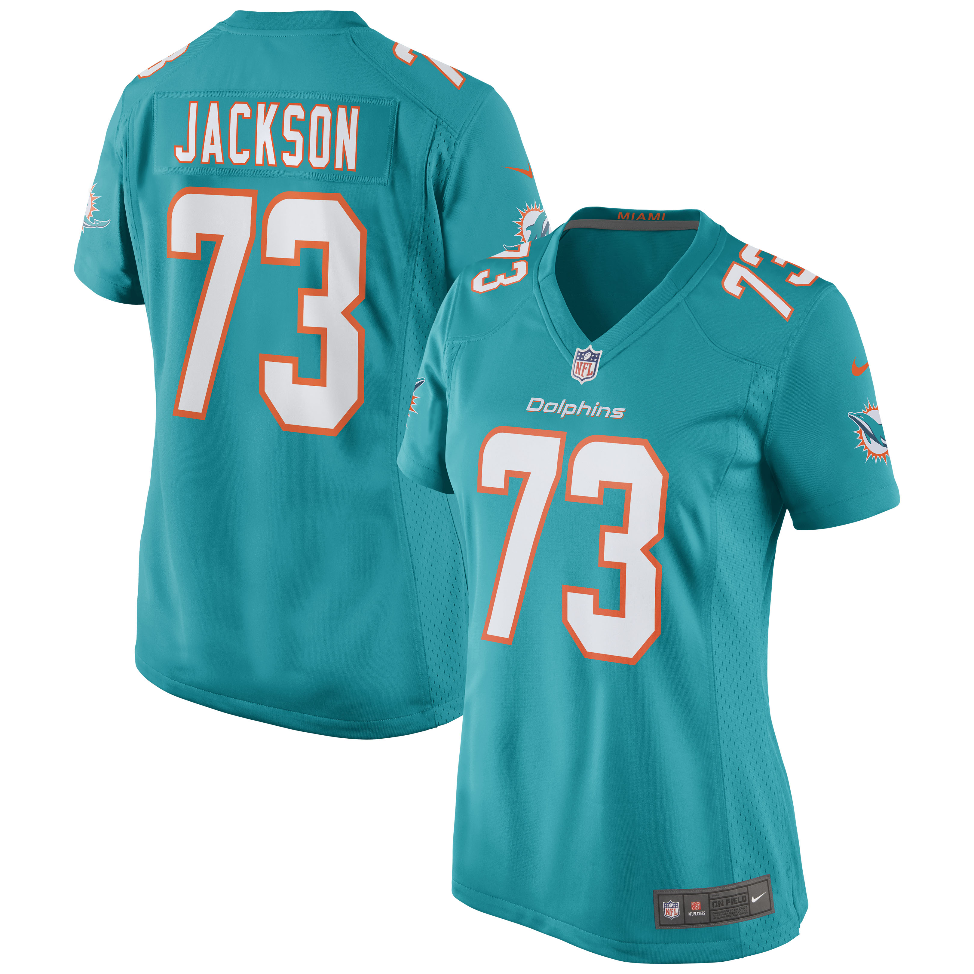 Miami Dolphins Austin Jackson Aqua Game NFL Jersey Women's