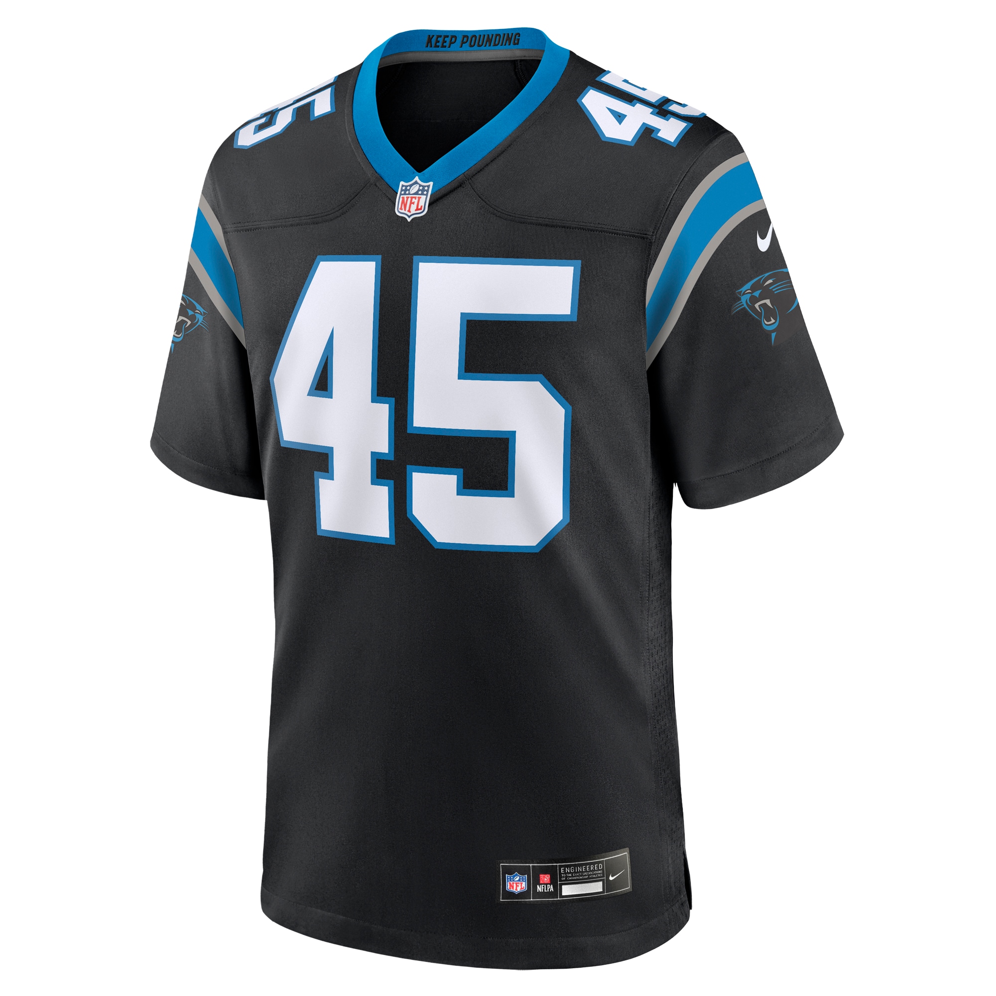 Carolina Panthers Giovanni Ricci Black Team Game NFL Jersey Men's