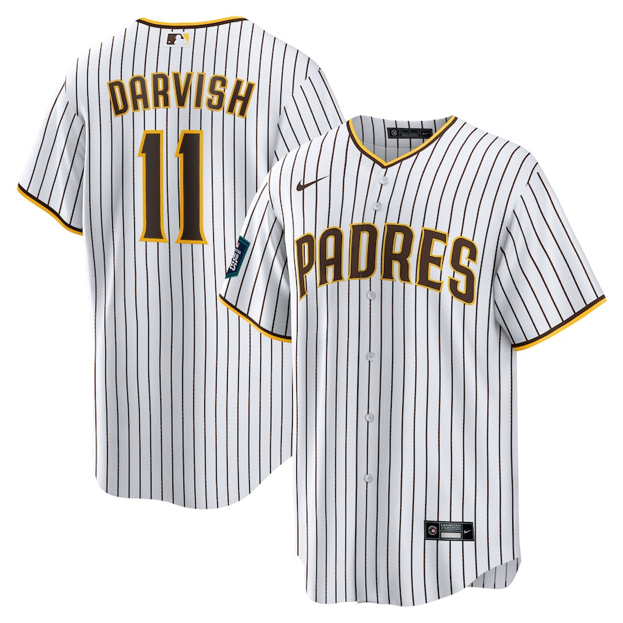 Yu Darvish 11 San Diego Padres 2024 World Tour Seoul Series Home Player White MLB Jersey Men's