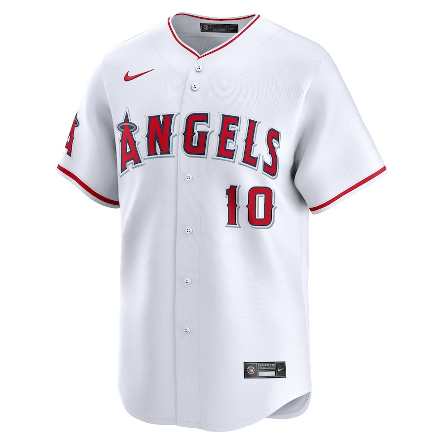 Gio Urshela 10 Los Angeles Angels Home Limited Player White MLB Jersey Men's