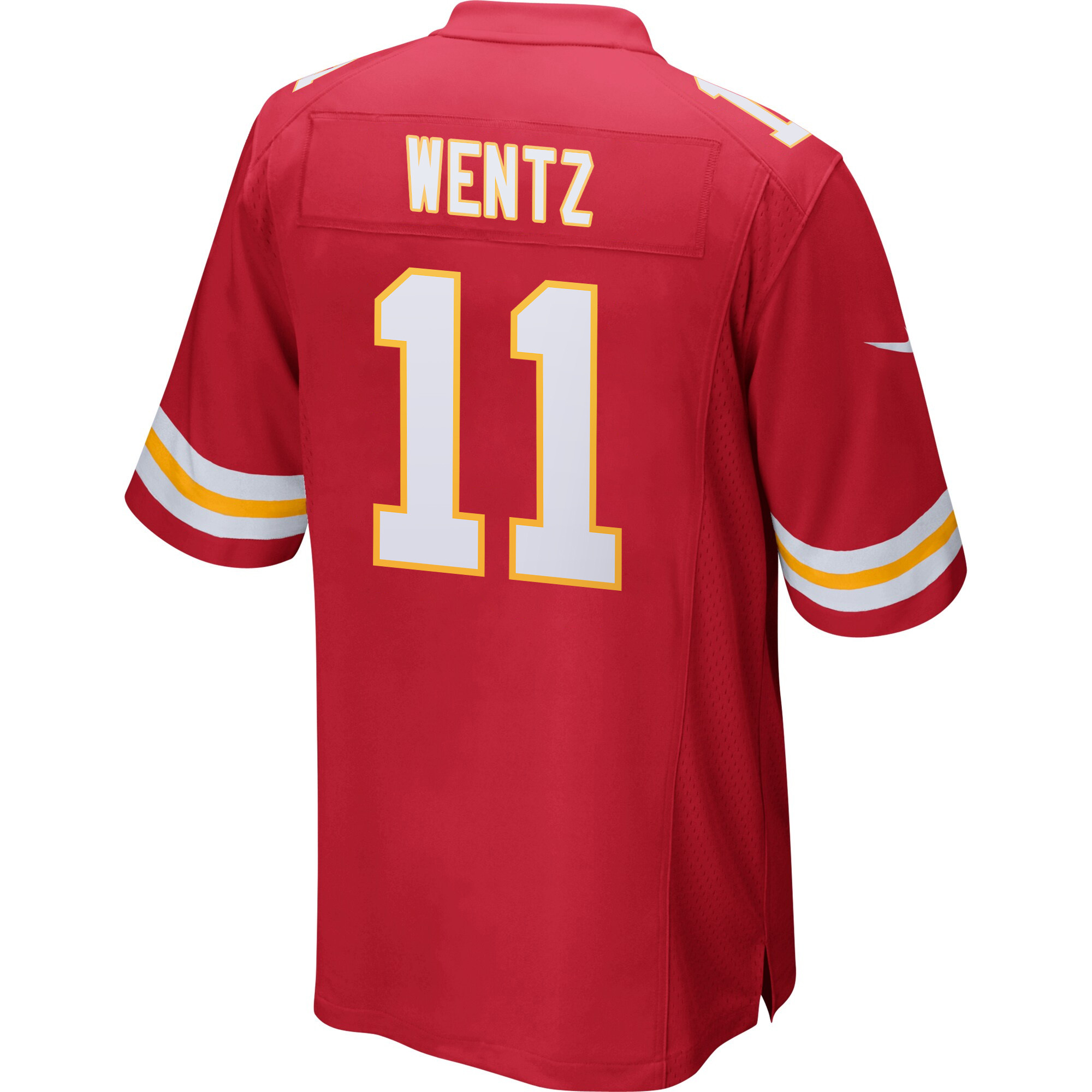Carson Wentz 11 Kansas City Chiefs Super Bowl LIX New Orleans Patch Game Red NFL Jersey Men's