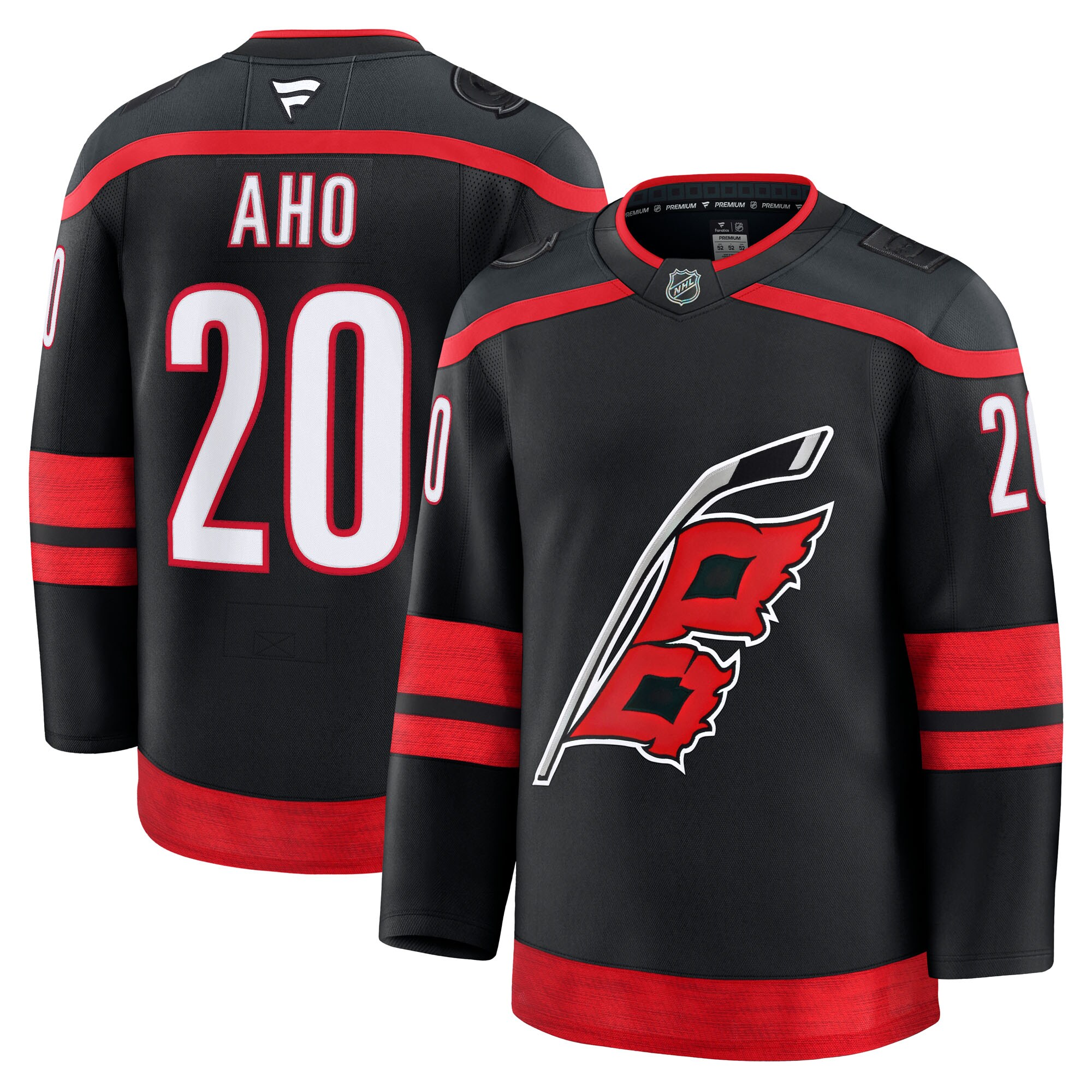 Carolina Hurricanes Sebastian Aho Black Home Premium NHL Jersey Men's