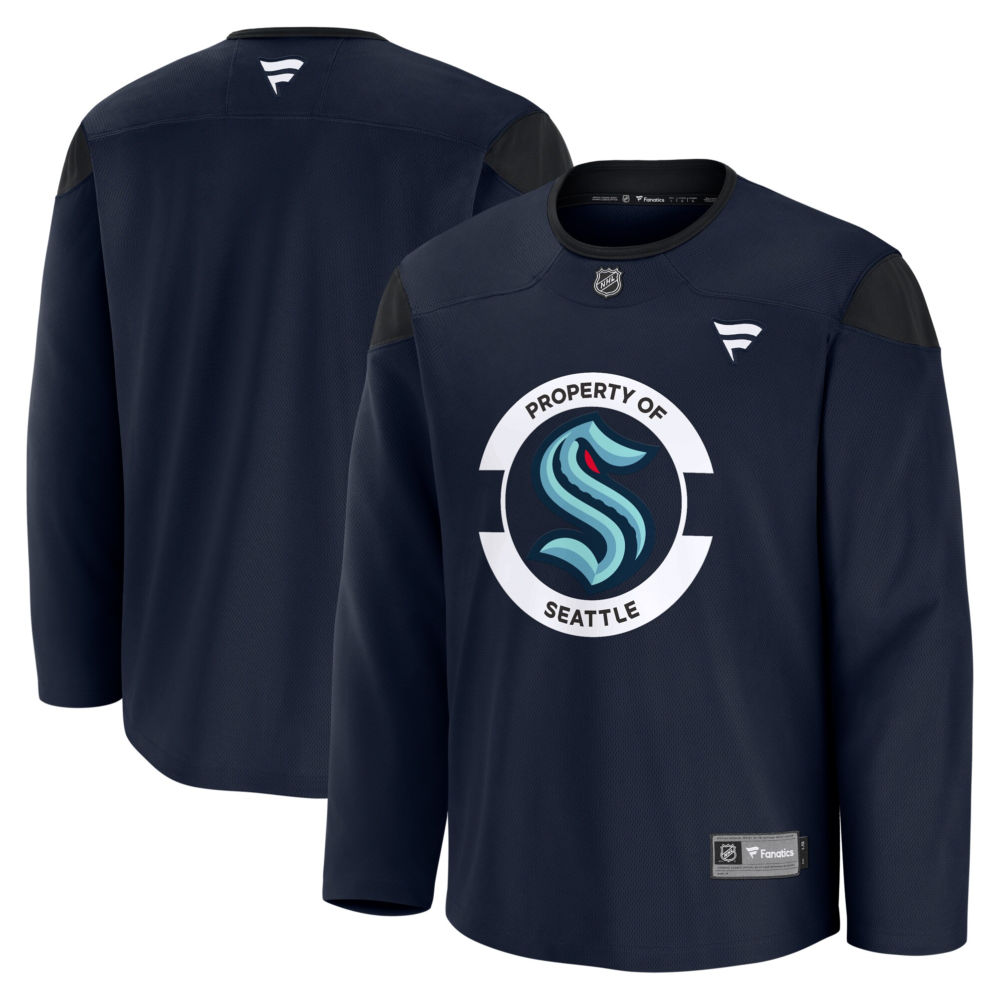 Seattle Kraken Deep Sea Blue Team Practice NHL Jersey Men's