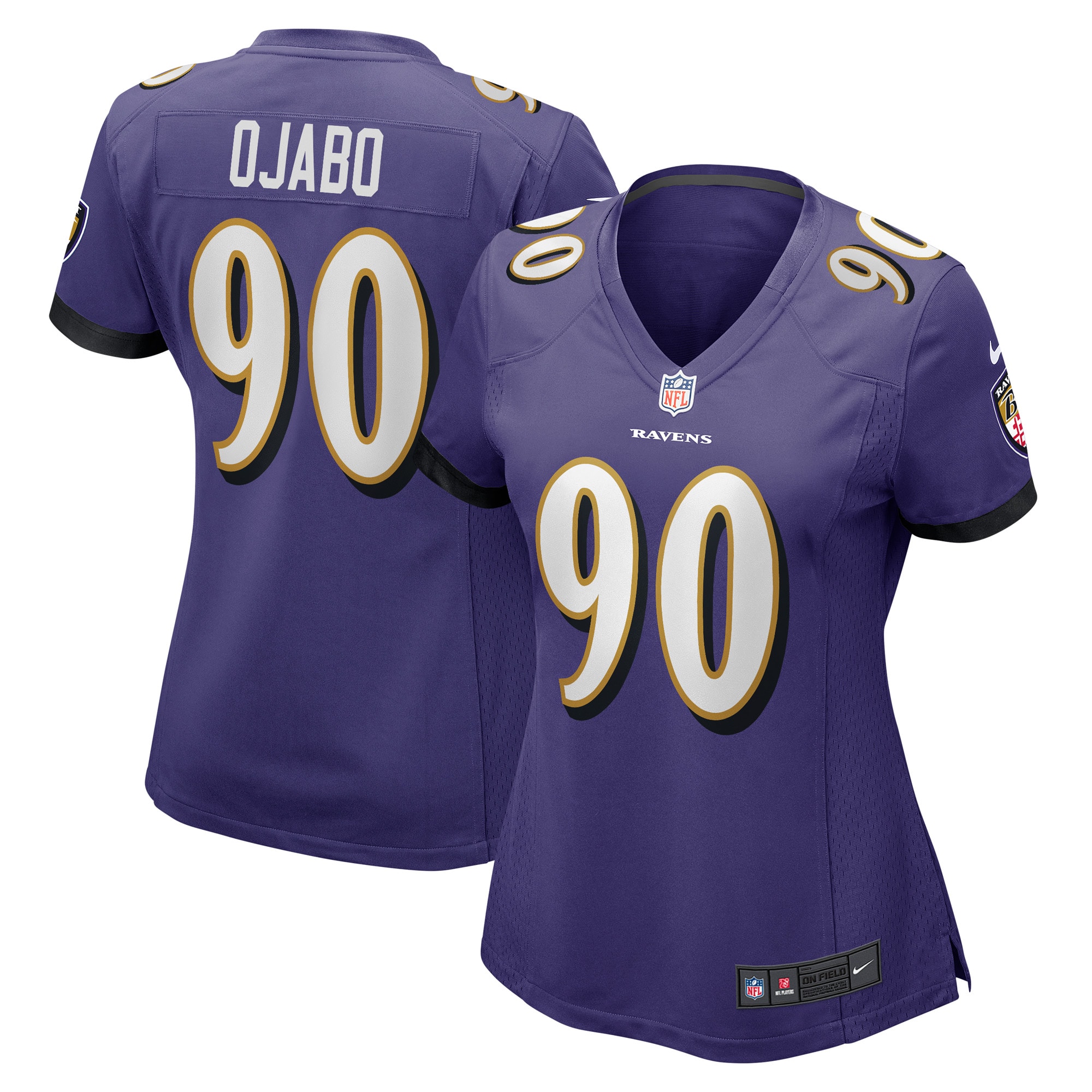 Baltimore Ravens David Ojabo Purple Game Player NFL Jersey Women's