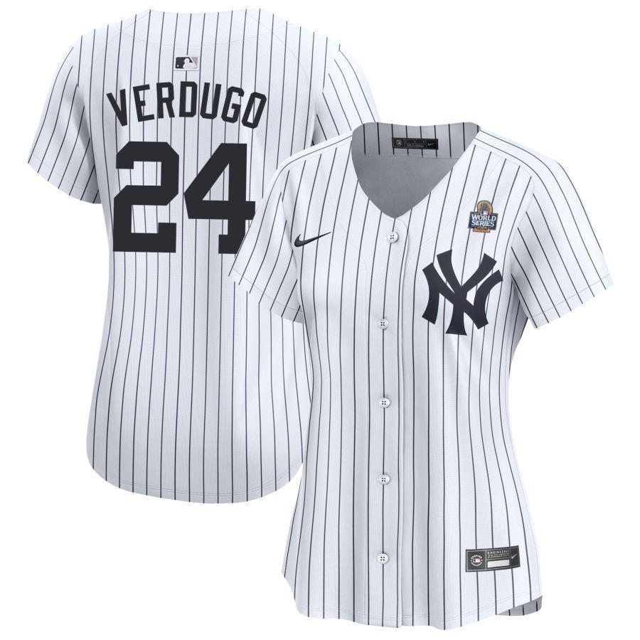 Alex Verdugo 24 New York Yankees 2024 World Series Home Limited White MLB Jersey Women's