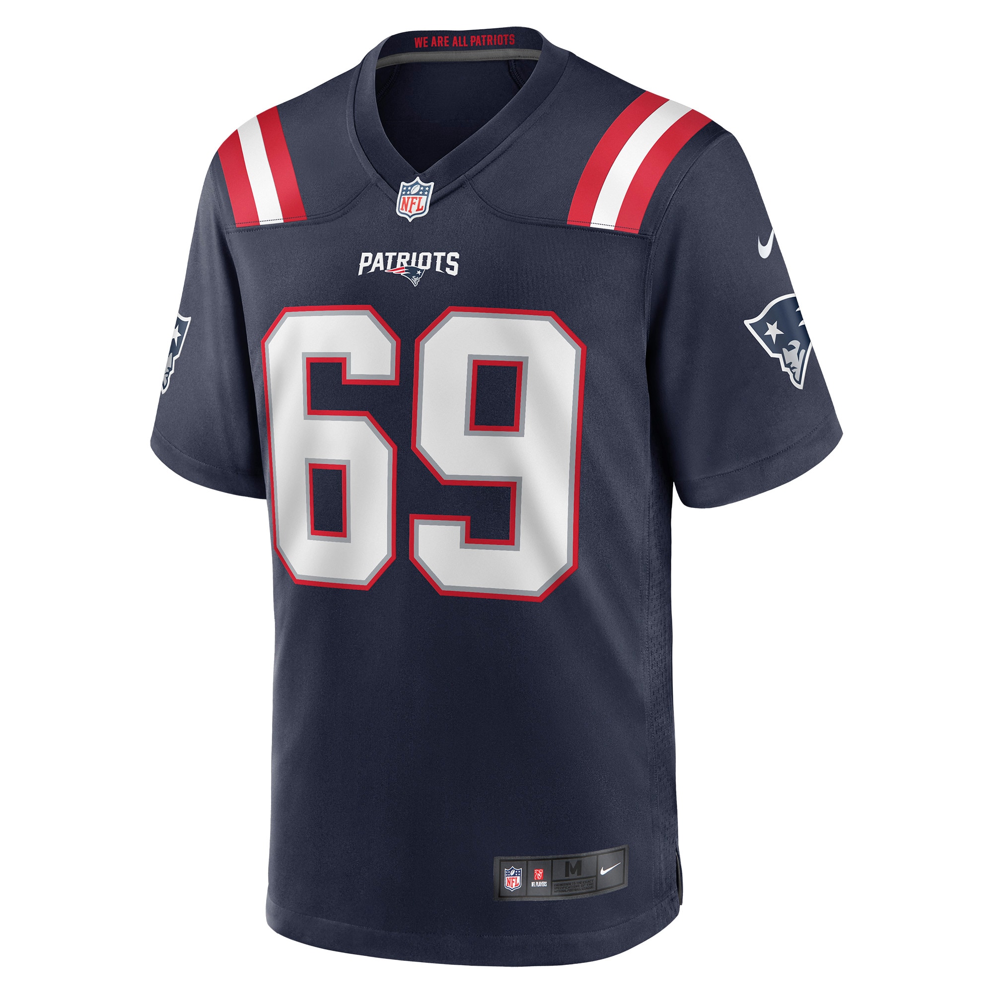 New England Patriots Cole Strange Navy Player Game NFL Jersey Men's