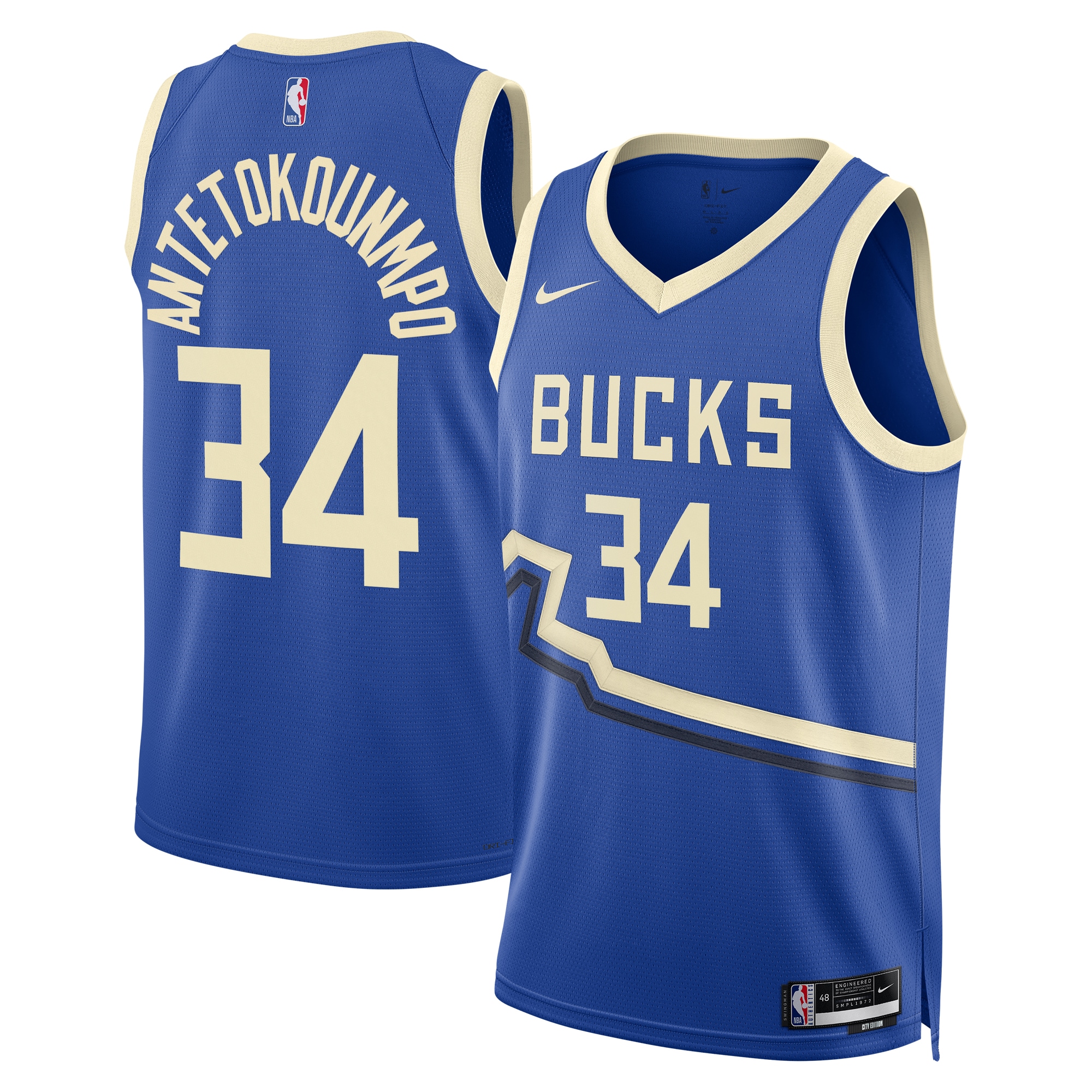 Milwaukee Bucks City Edition Swingman 2024 Royal Giannis Antetokounmp Unisex NBA Jersey Unisex