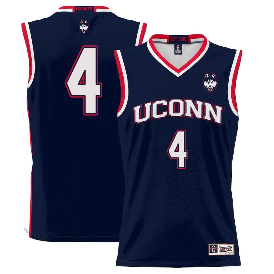 Nahiem Alleyne 4 UConn Huskies Navy NCAA Jersey Men's