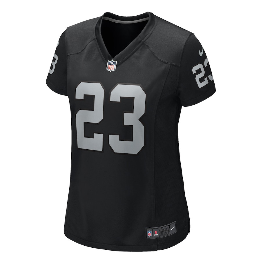 Dylan Laube 23 Las Vegas Raiders Team Game Black NFL Jersey Women's
