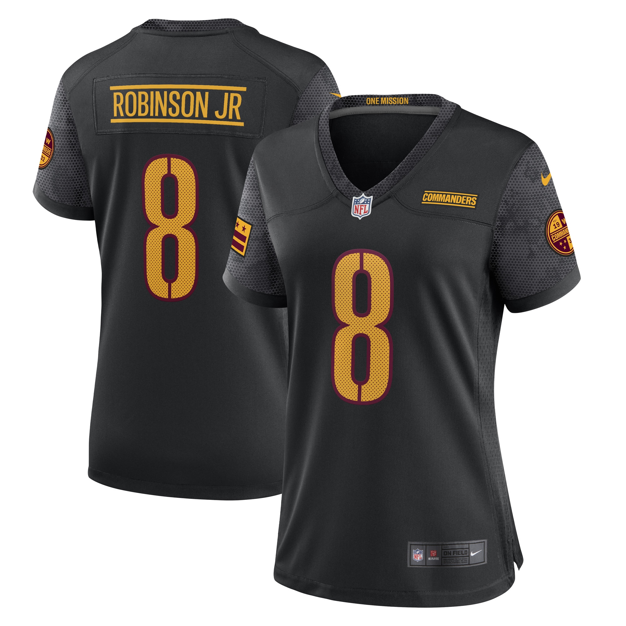 Washington Commanders Brian Robinson Jr. Black Player NFL Jersey Women's