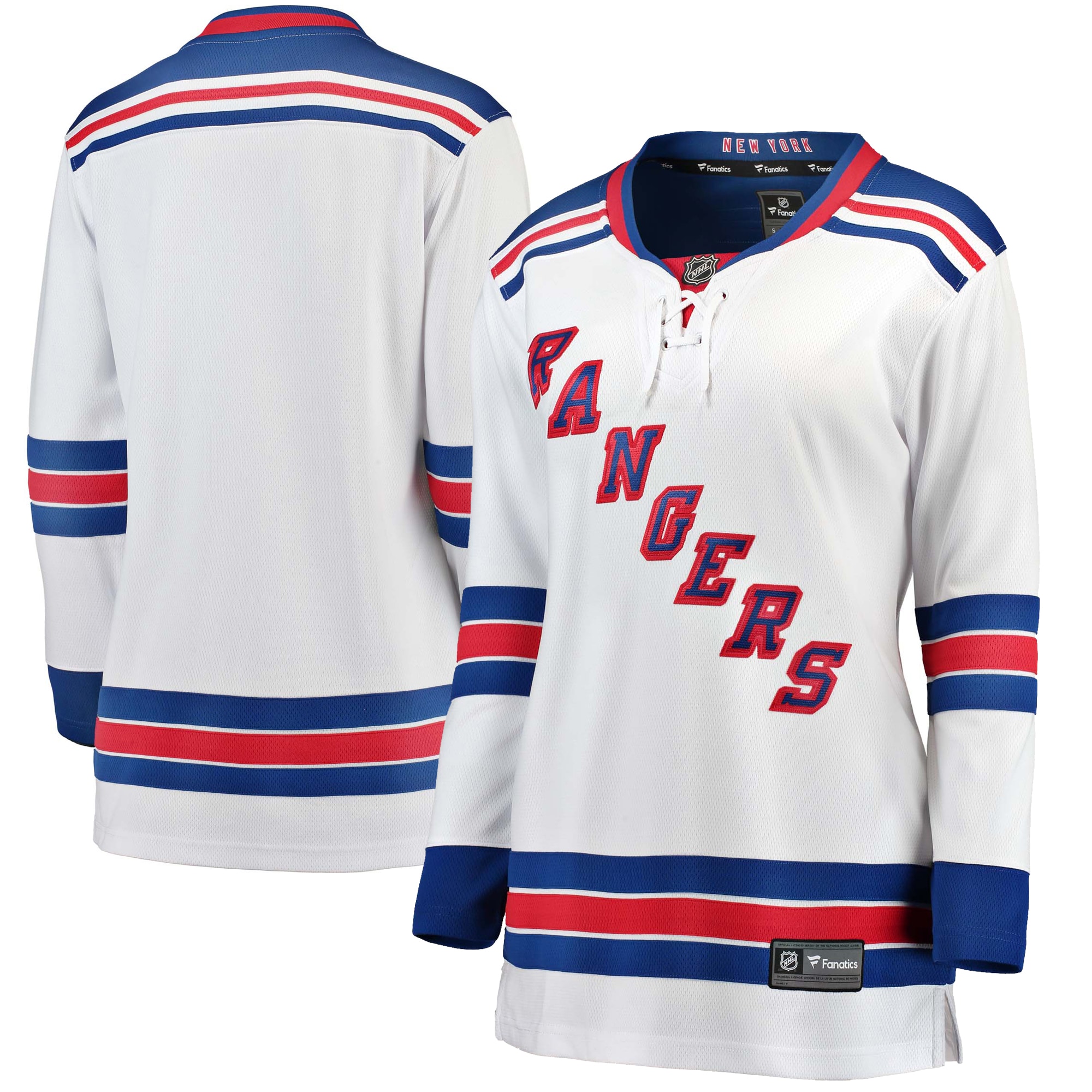 New York Rangers White Away Breakaway NHL Jersey Women's