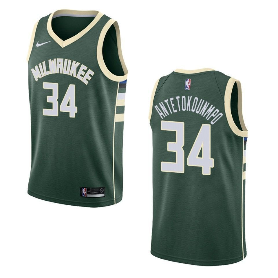 Milwaukee Bucks 34 Giannis Antetokounmpo Icon Swingman Green NBA Jersey Men's