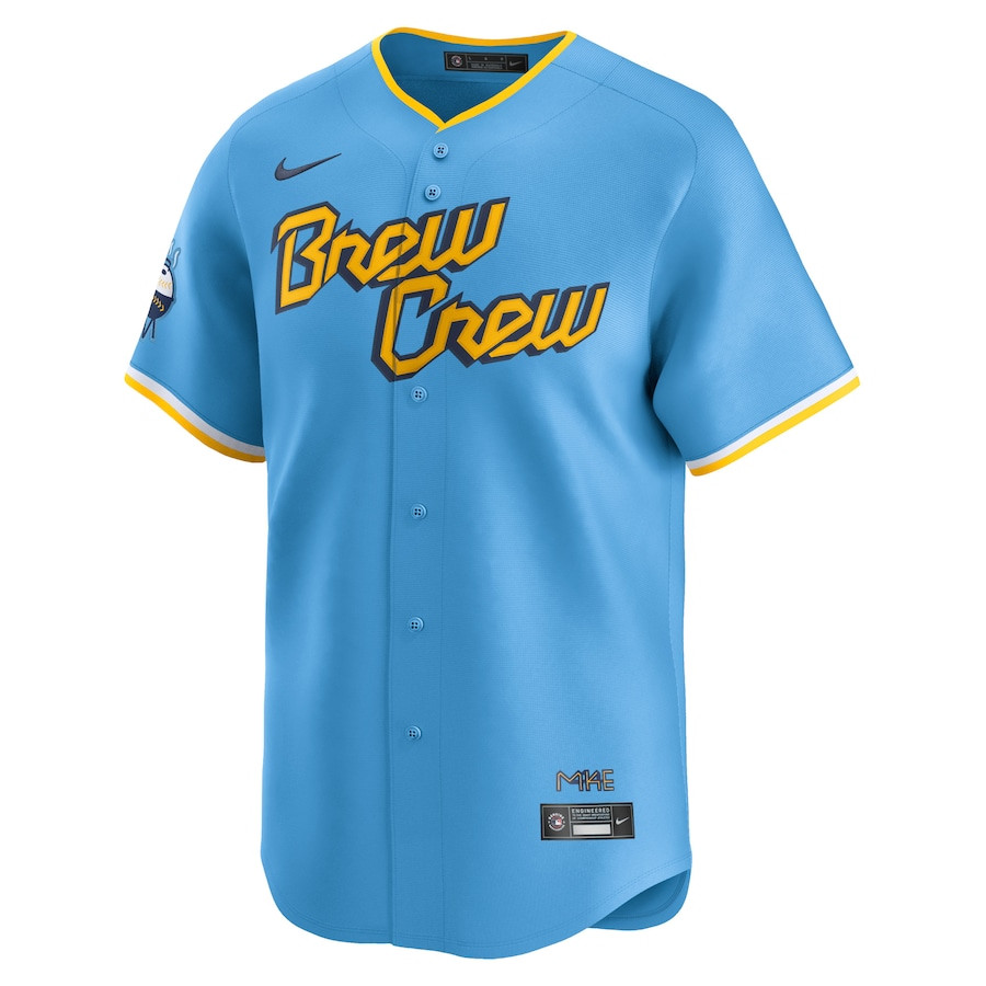 Brandon Woodruff 53 Milwaukee Brewers City Connect Limited Powder Blue MLB Jersey Men's