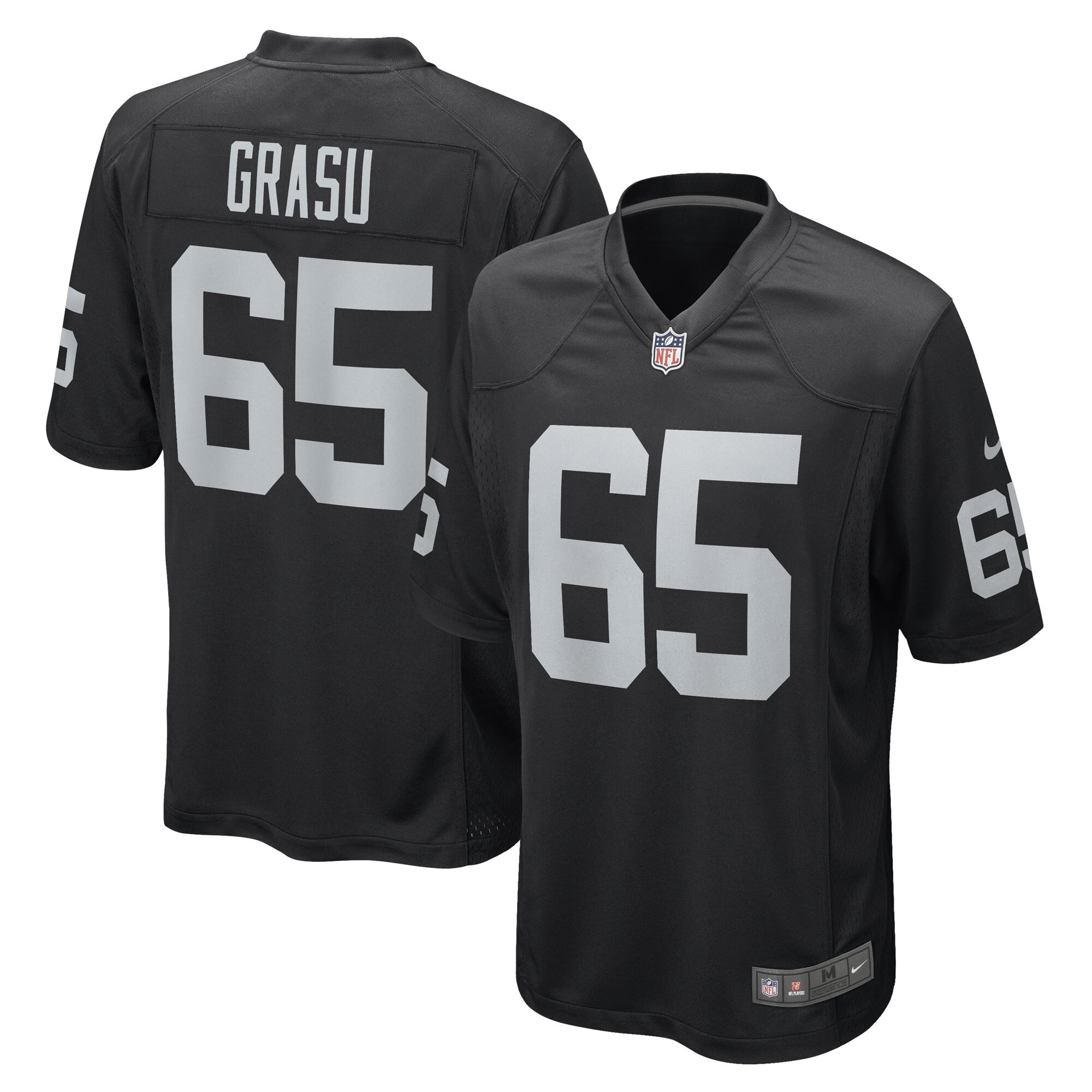 Las Vegas Raiders Hroniss Grasu Black Game Player NFL Jersey Men's
