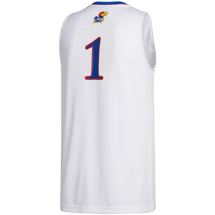 Kansas Jayhawks Swingman White #1 NCAA Jersey Men's