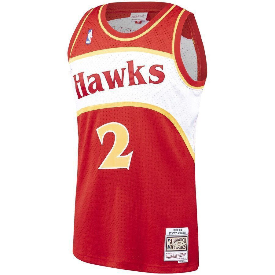 Stacey Augmon Atlanta Hawks Mitchell Ness Hardwood Classics 1991-92 Swingman Red NBA Jersey Men's
