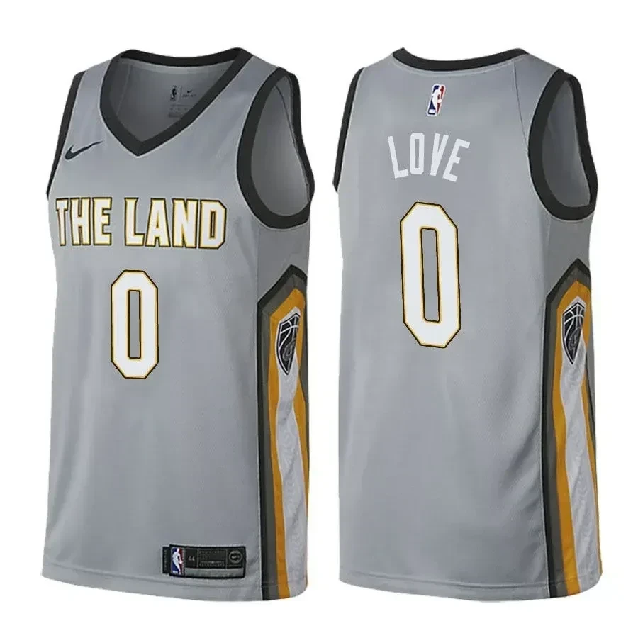 Cleveland Cavaliers Kevin Love 0 City Edition Gray NBA Jersey Men's