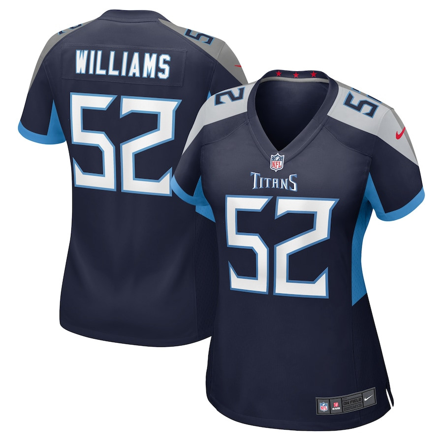 James Williams 52 Tennessee Titans Game Navy NFL Jersey Women's