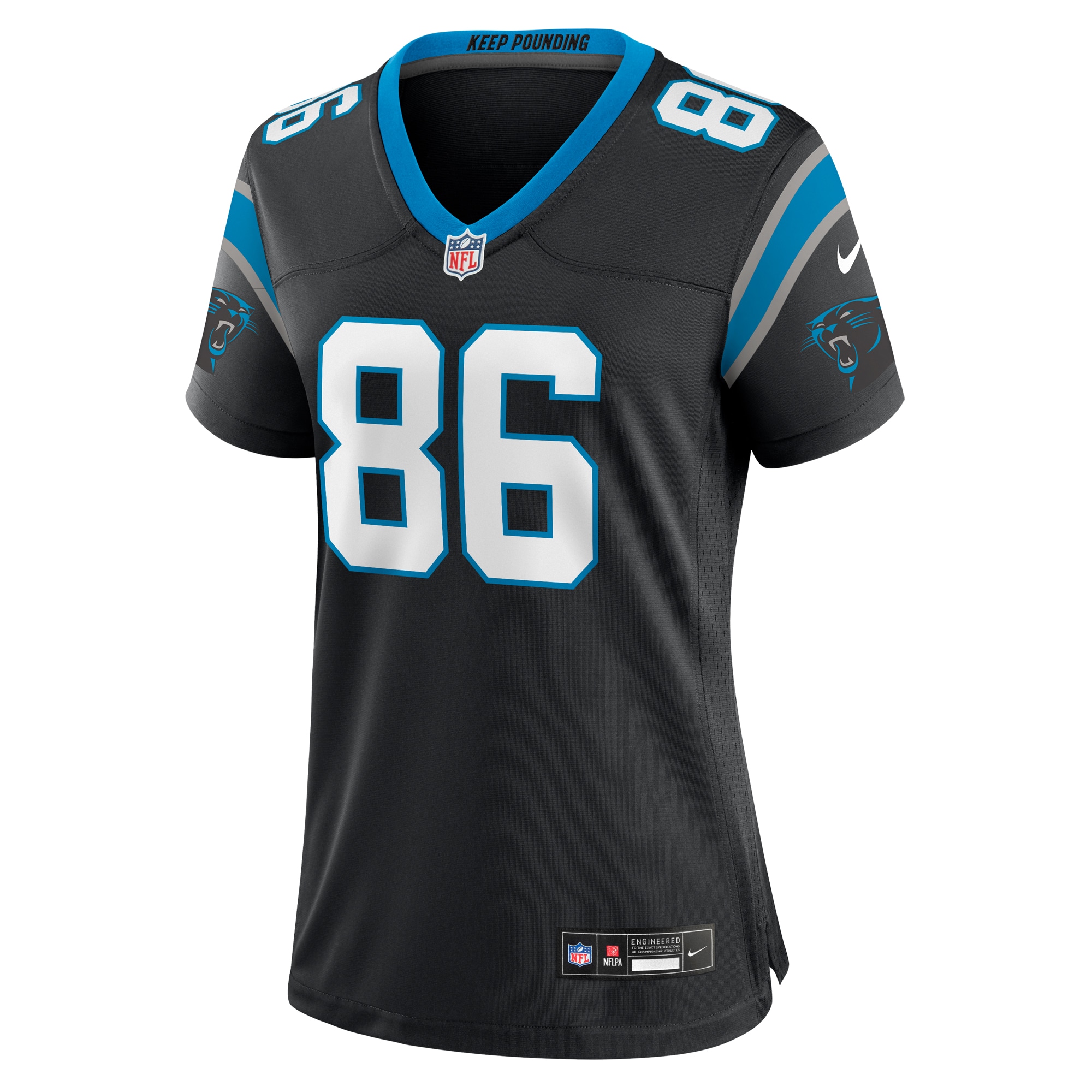 Carolina Panthers Mike Strachan Black Game NFL Jersey Women's