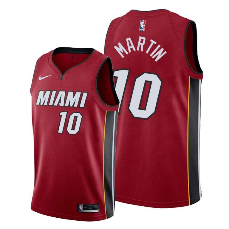 Caleb Martin 10 Miami Heat Statement Edition Red NBA Jersey Men's