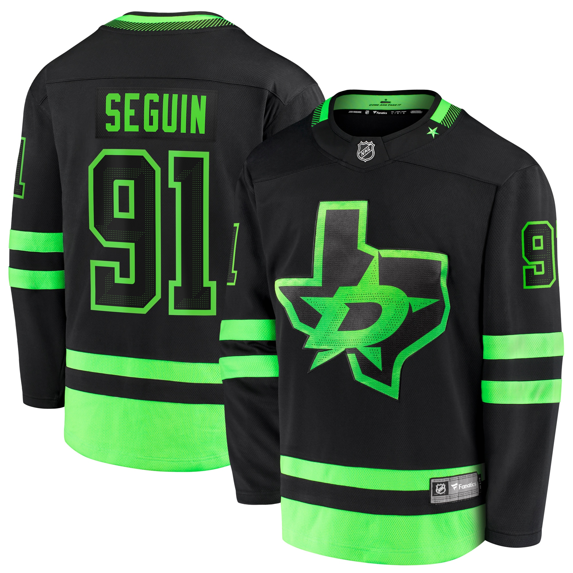 Dallas Stars Tyler Seguin Black 2020/21 Alternate Premier Breakaway Player NHL Jersey Men's