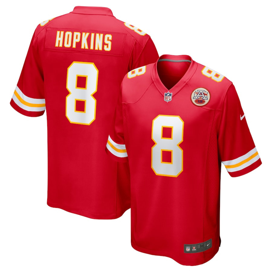 DeAndre Hopkins 8 Kansas City Chiefs Player Game Red NFL Jersey Men's